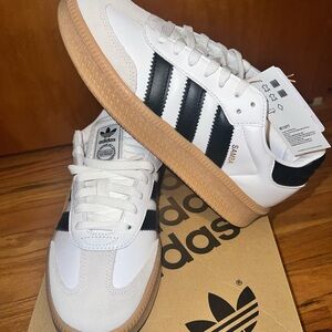 Adidas Samba White and Black Shoes